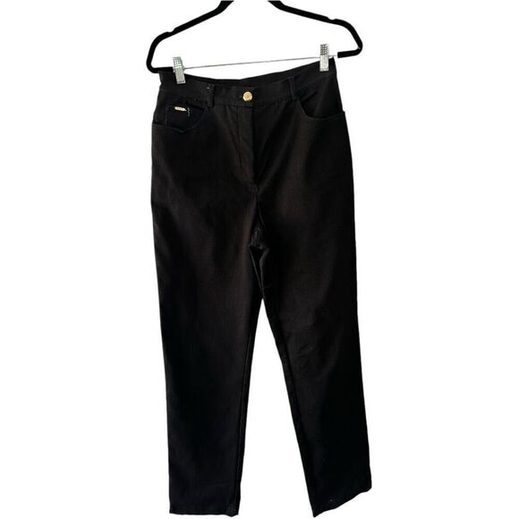 St. John Sport Black Straight Leg Jeans Size 10 Mature Quiet Luxury Capsule - Picture 4 of 16